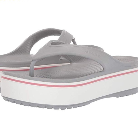 crocs platform flip flops